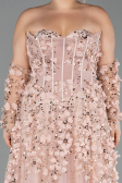Long Powder Color Plus Size Engagement Dress ABU5660