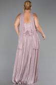 Long Light Lavender Chiffon Plus Size Evening Gown ABU5958