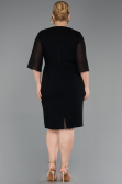 Midi Black Plus Size Cocktail Dress ABK2668