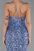 Long Indigo Scaly Evening Dress ABU6498