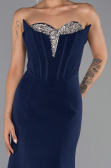 Long Navy Blue Mermaid Prom Dress ABU6526