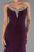 Long Plum Mermaid Prom Dress ABU6526