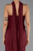 Long Burgundy Dantelle Evening Dress ABU6487