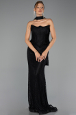 Long Black Dantelle Evening Dress ABU6487