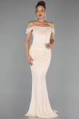 Long Beige Dantelle Evening Dress ABU6085