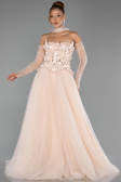 Long Salmon Evening Dress ABU6523