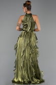 Long Oil Green Chiffon Prom Gown ABU6227