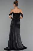 Long Black Chiffon Evening Dress ABU6496