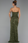 Long Olive Drab Scaly Evening Dress ABU6503
