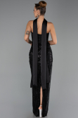 Long Black Scaly Evening Dress ABU6528