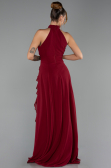 Long Burgundy Chiffon Prom Gown ABU6506