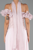 Midi Powder Color Chiffon Evening Dress ABU6037