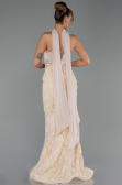 Long Beige Evening Dress ABU6442