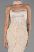Long Beige Evening Dress ABU6442