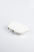White Plaster Fabric Evening Bag SH849