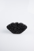Black Plaster Fabric Night Bag SH831