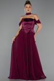 Long Plum Chiffon Evening Dress ABU5327