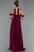 Long Plum Chiffon Evening Dress ABU5327