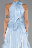 Long Light Blue Chiffon Prom Gown ABU6227