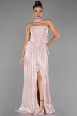 Long Powder Color Chiffon Evening Dress ABU6531