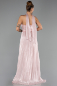 Long Powder Color Chiffon Evening Dress ABU6531
