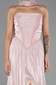 Long Powder Color Chiffon Evening Dress ABU6531