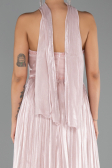 Long Powder Color Chiffon Evening Dress ABU6531