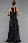Long Black Chiffon Evening Dress ABU6531