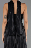 Long Black Chiffon Evening Dress ABU6531