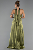 Long Oil Green Chiffon Evening Dress ABU6531