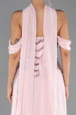 Long Powder Color Chiffon Evening Dress ABU6532
