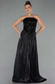 Long Black Chiffon Evening Dress ABU6533