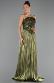 Long Oil Green Chiffon Evening Dress ABU6533