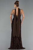 Long Brown Scaly Evening Dress ABU6534