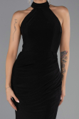 Long Black Plus Size Evening Dress ABU6539
