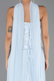 Long Light Blue Chiffon Evening Dress ABU6436