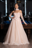 Long Salmon Evening Dress ABU6523