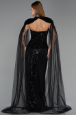 Long Black Beaded Evening Dress ABU6544