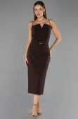 Midi Brown Cocktail Dress ABK2687