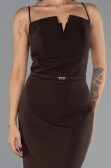 Midi Brown Cocktail Dress ABK2687