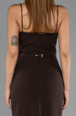 Midi Brown Cocktail Dress ABK2687