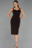 Midi Brown Cocktail Dress ABK2688