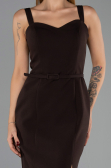 Midi Brown Cocktail Dress ABK2688