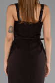 Midi Brown Cocktail Dress ABK2688