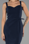 Midi Navy Blue Cocktail Dress ABK2688