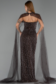 Long Brown Beaded Evening Dress ABU5483