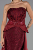 Long Burgundy Dantelle Evening Dress ABU5615