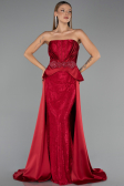 Long Red Dantelle Evening Dress ABU5615