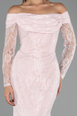 Long Powder Color Dantelle Evening Dress ABU5617