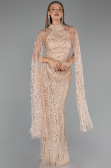 Long Gold Beaded Evening Dress ABU6154